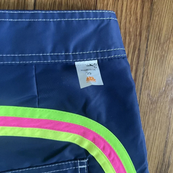 Sundek Swim Trunks Men's Navy Rainbow Size 29 - Picture 4 of 5